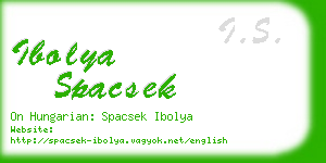ibolya spacsek business card